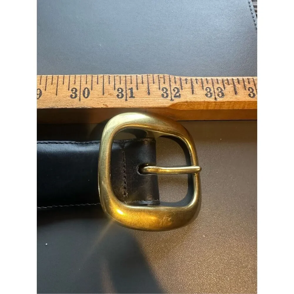 Coach Sienna 3918 Black Leather Belt Brass Buckle small